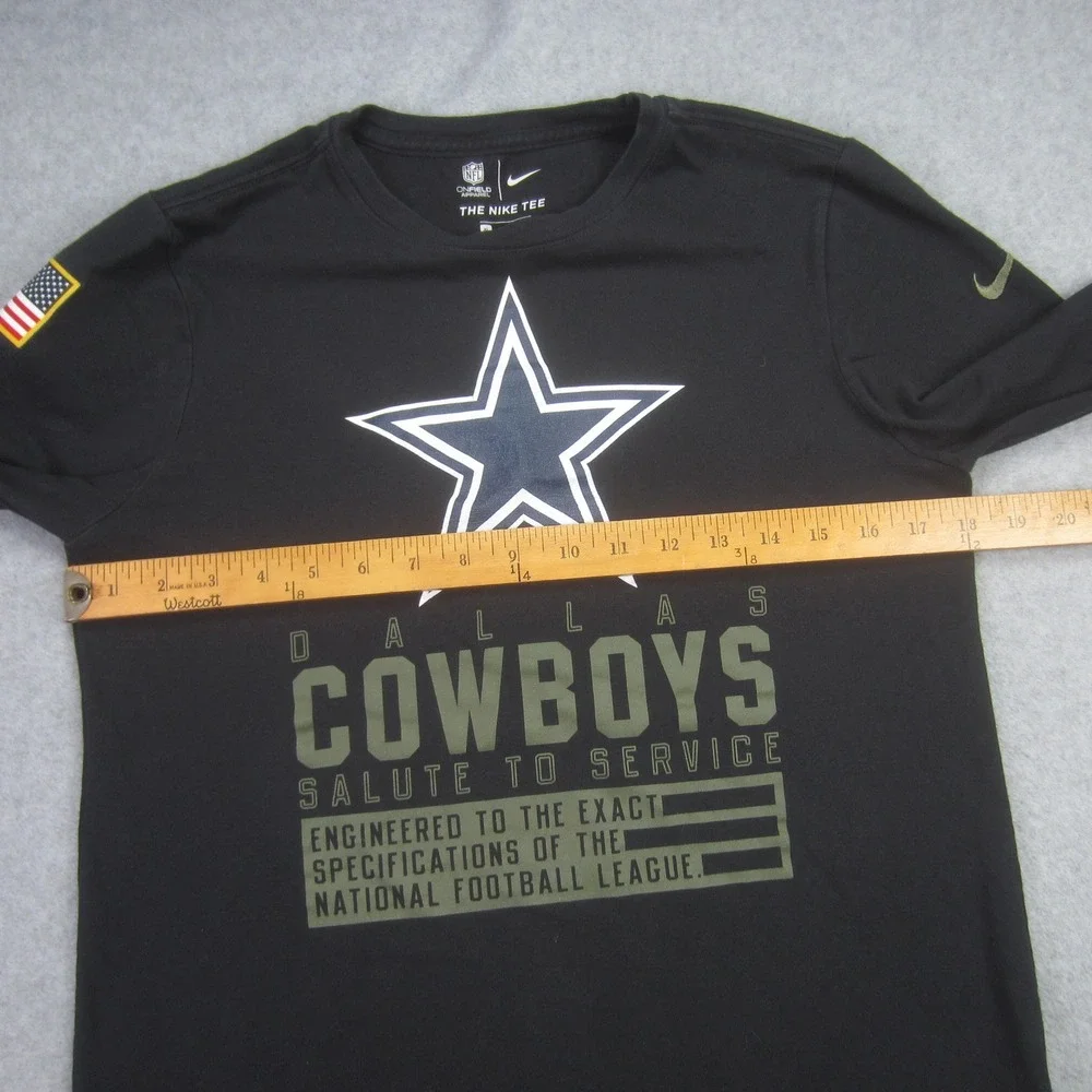 Dallas Cowboys Shirt Youth XL Black Salute to‎ Service Nike On Field Dri-Fit NFL